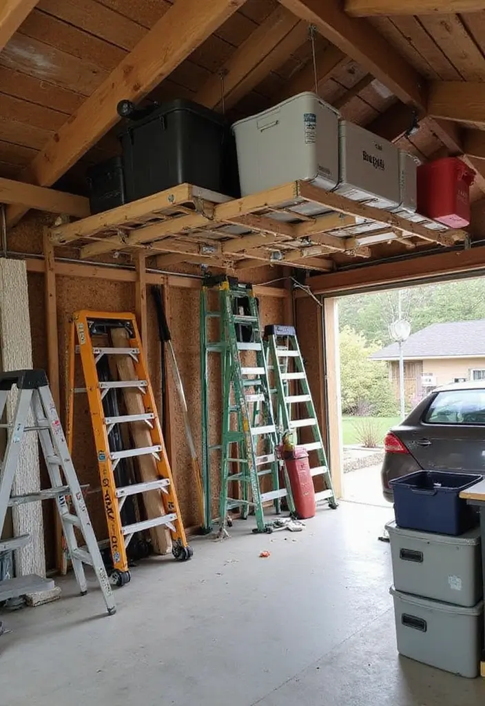 30 Shed Storage Ideas to Organize Your Outdoors 25 30 Shed Storage Ideas to Organize Your Outdoors - 25. Ceiling-Mounted Racks