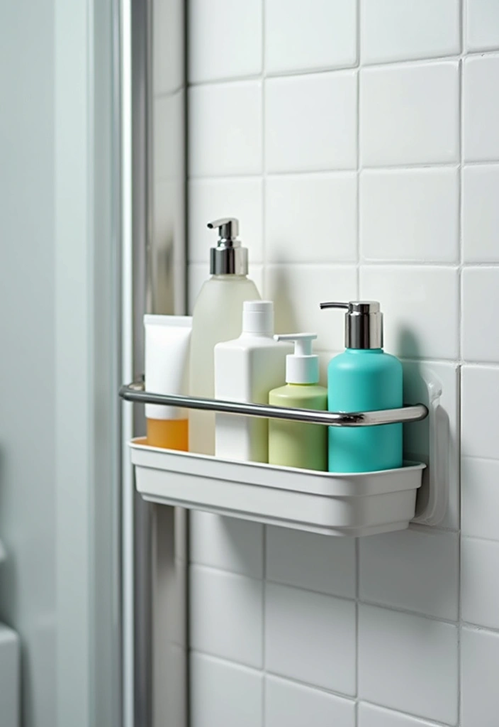 30 Shower Storage Ideas That Keep Things Handy - 18. Collapsible Shower Caddies