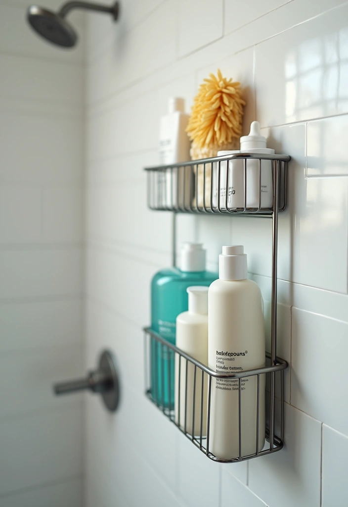 30 Shower Storage Ideas That Keep Things Handy - 8. Shower Rod Organizers