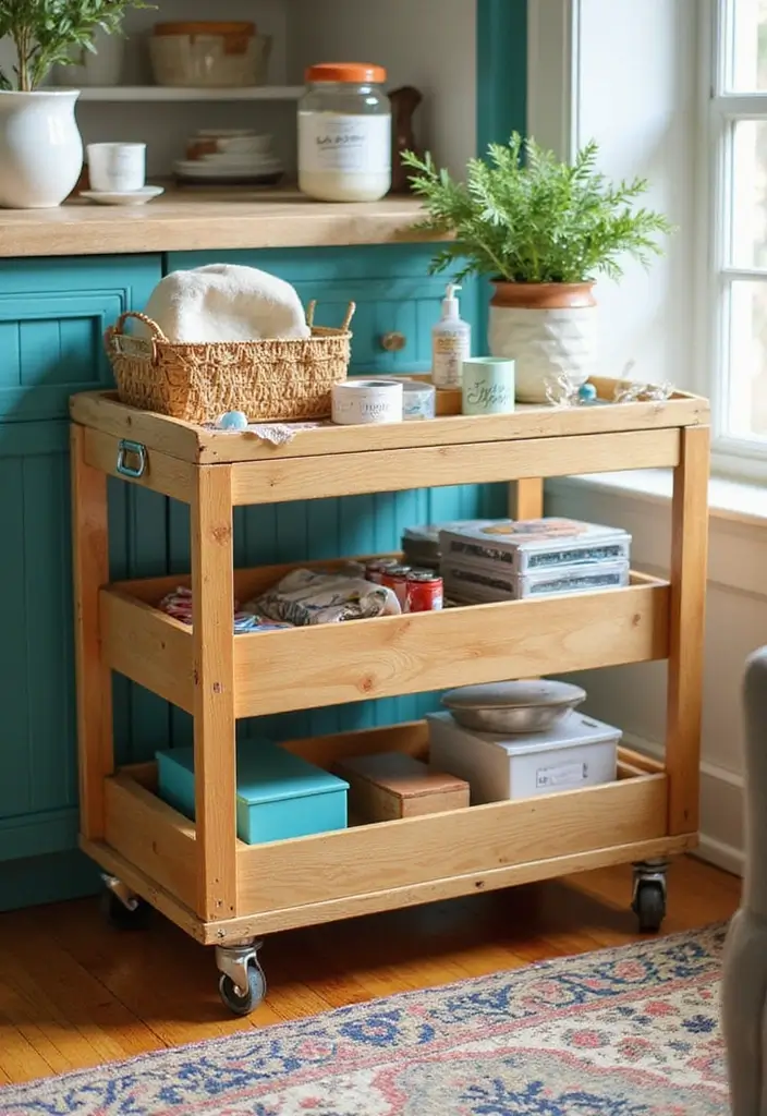 30+ Small Space Storage Hacks You’ll Wish You Knew 26 30+ Small Space Storage Hacks You’ll Wish You Knew - 26. Use a Rolling Cart for Mobile Storage