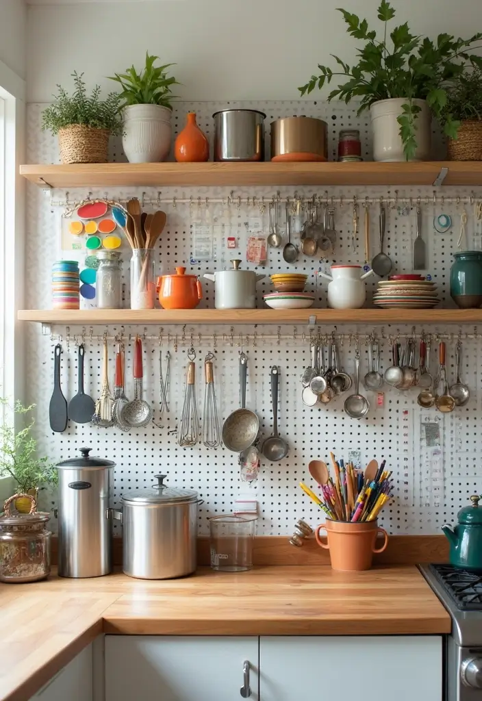 30+ Small Space Storage Hacks You’ll Wish You Knew 6 30+ Small Space Storage Hacks You’ll Wish You Knew - 6. Pegboards: Functionality Meets Fun