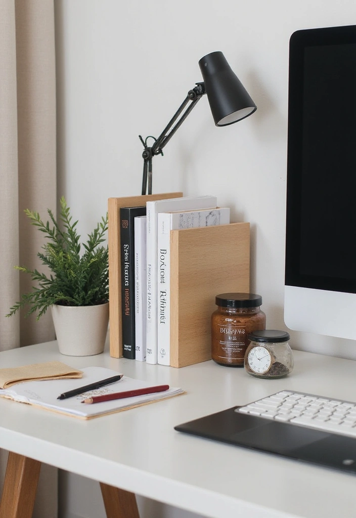 30+ Smart Organization Ideas for Every Room 7 30+ Smart Organization Ideas for Every Room - 7. Stylish Bookends for Desk Organization