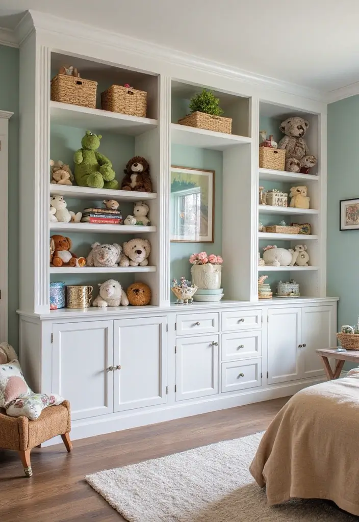 30 Stuffed Animal Storage Ideas Kids Will Love - 20. Custom Built-Ins