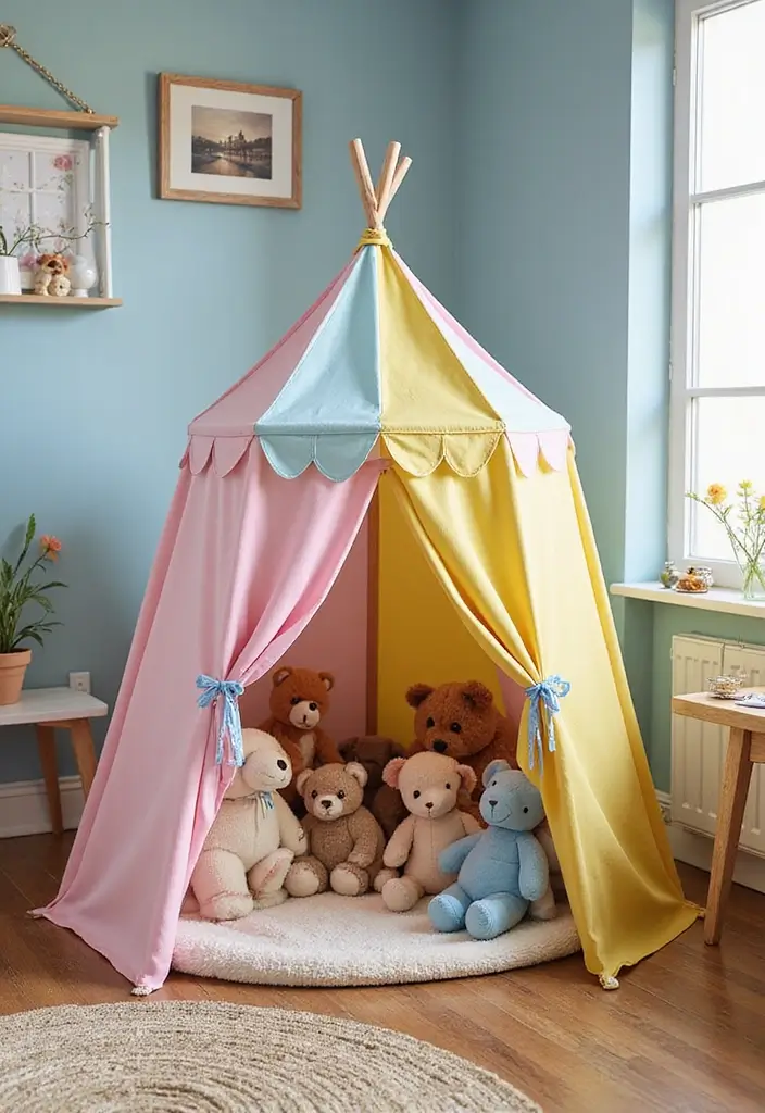 30 Stuffed Animal Storage Ideas Kids Will Love - 22. Play Tents with Storage
