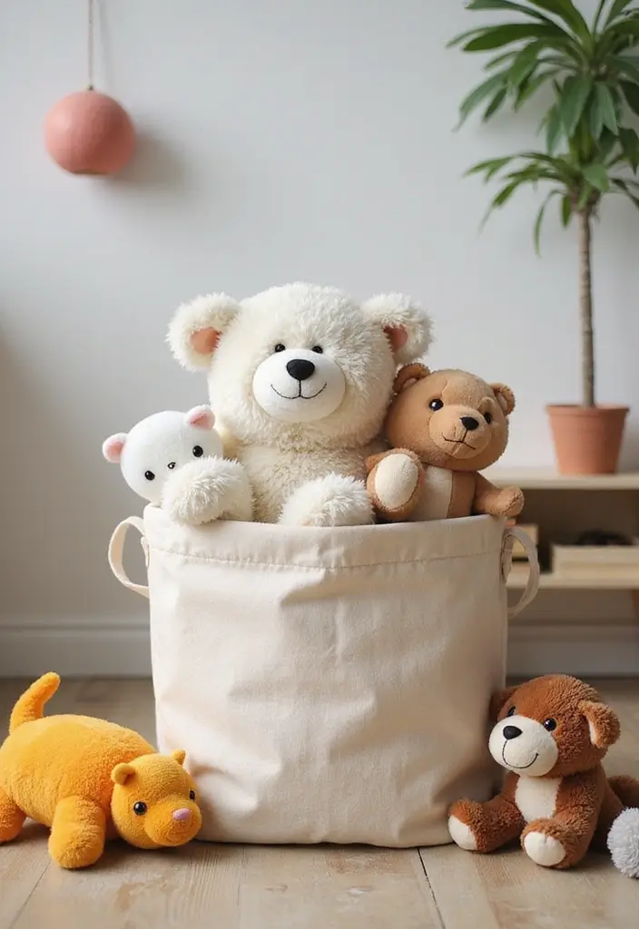 30 Stuffed Animal Storage Ideas Kids Will Love - 29. Stuffed Animal Bag Toss