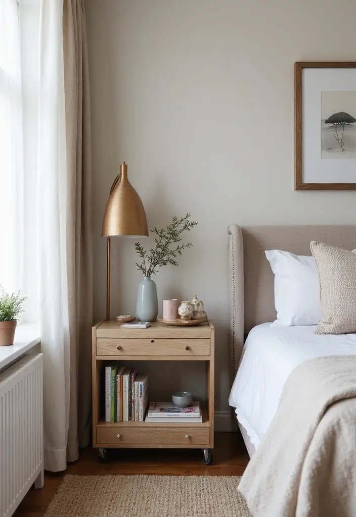 30 Tiny Home Storage Ideas That Maximize Every Corner 16 30 Tiny Home Storage Ideas That Maximize Every Corner - 16. Bedside Storage Carts