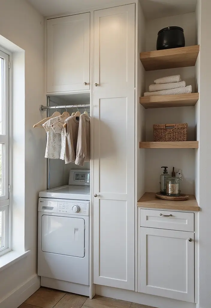 30 Tiny Home Storage Ideas That Maximize Every Corner 22 30 Tiny Home Storage Ideas That Maximize Every Corner - 22. Retractable Clothes Dryers