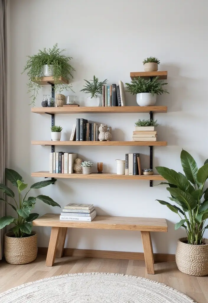 30 Wood Storage Ideas That Look Functional and Stylish - 11. Floating Wood Shelves