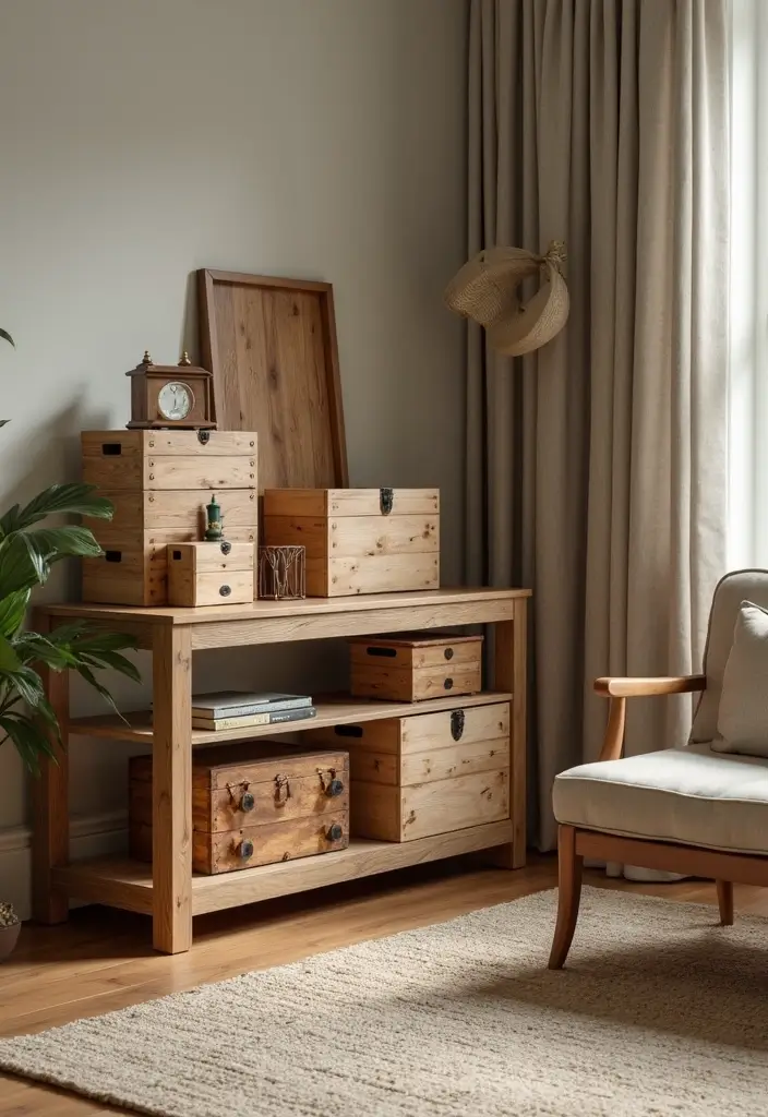 30 Wood Storage Ideas That Look Functional and Stylish - 8. Wooden Storage Boxes