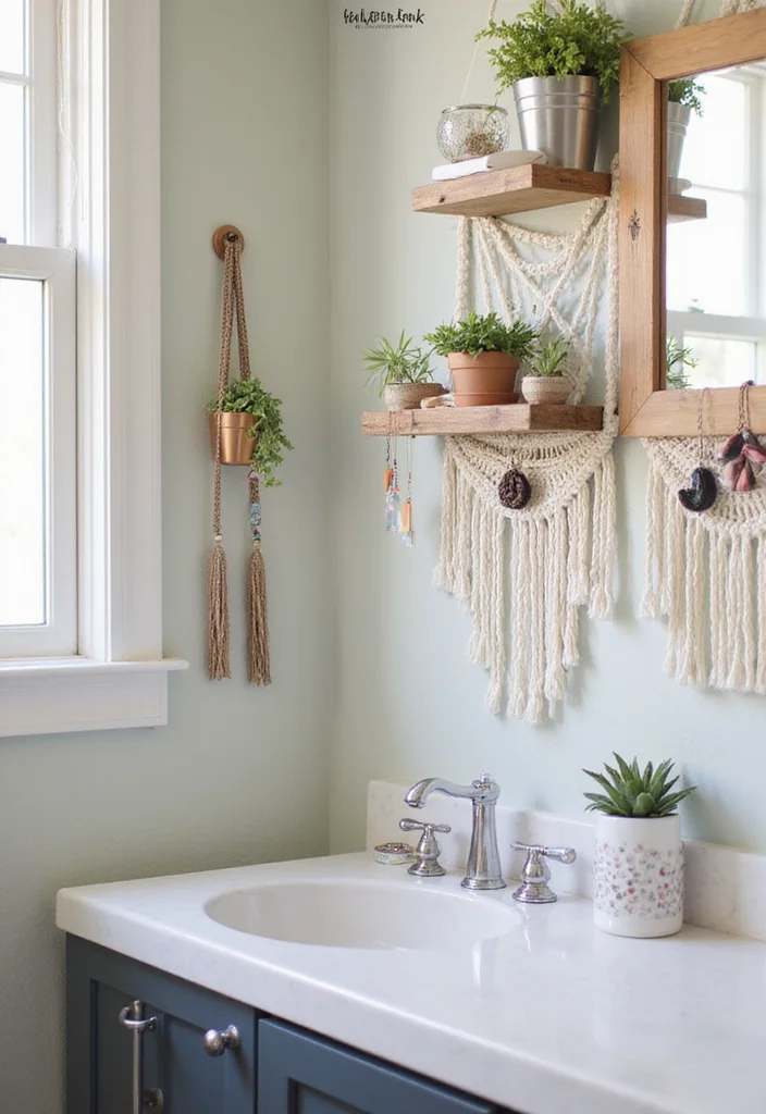 10 Bathroom Hooks Ideas for Easy Everyday Organization - 5. Macramé Wall Hooks