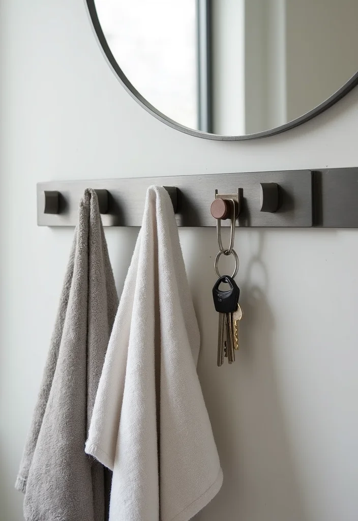 10 Bathroom Hooks Ideas for Easy Everyday Organization - 7. Magnetic Hooks