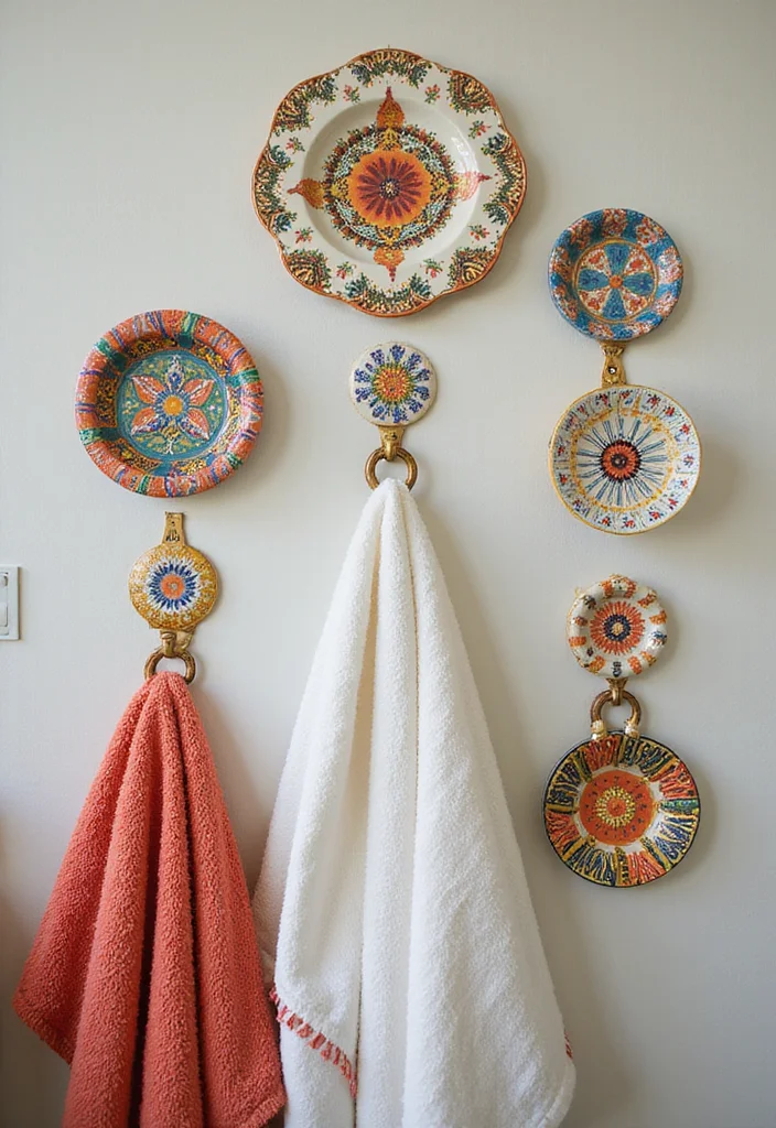 10 Bathroom Hooks Ideas for Easy Everyday Organization - 9. Ceramic Hooks