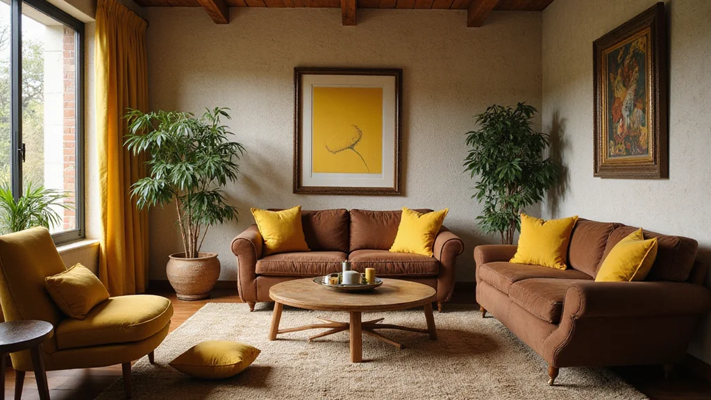 10 Brown and Yellow Living Room Ideas for Bright Warm Contrast