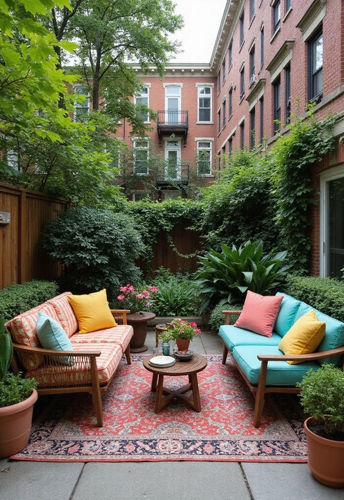 10 Brownstone Backyard Ideas for Compact Urban Charm - 2. Compact Seating Areas for Outdoor Living
