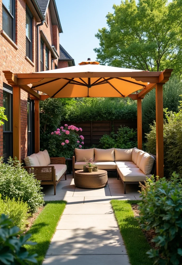 10 Brownstone Backyard Ideas for Compact Urban Charm - 9. Shade Solutions for Comfort