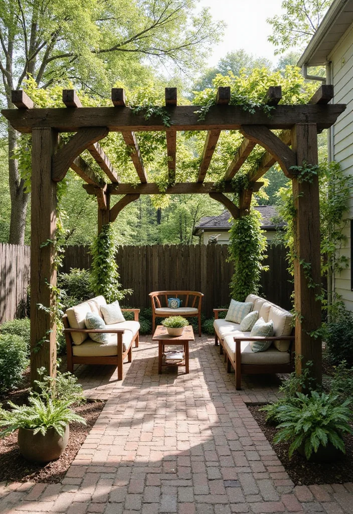 10 DIY Backyard Canopy Ideas for Shaded Cozy Seating - 2. DIY Wooden Pergola