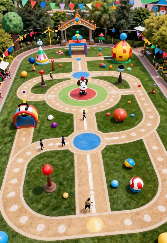 10 Disney Backyard Ideas for Whimsical Family Fun - 10. Disney Adventure Race Course