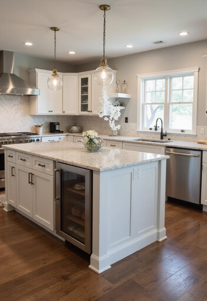 10 Kitchen Fridge Ideas for Smart Stylish Placement - 8. Fridge as a part of the Kitchen Island