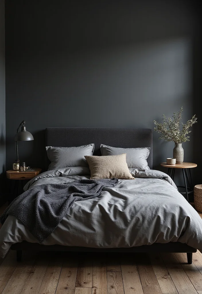 10 Small Dark Bedroom Ideas for Cozy Elevated Style - 3. Choose a Minimalist Bed Frame