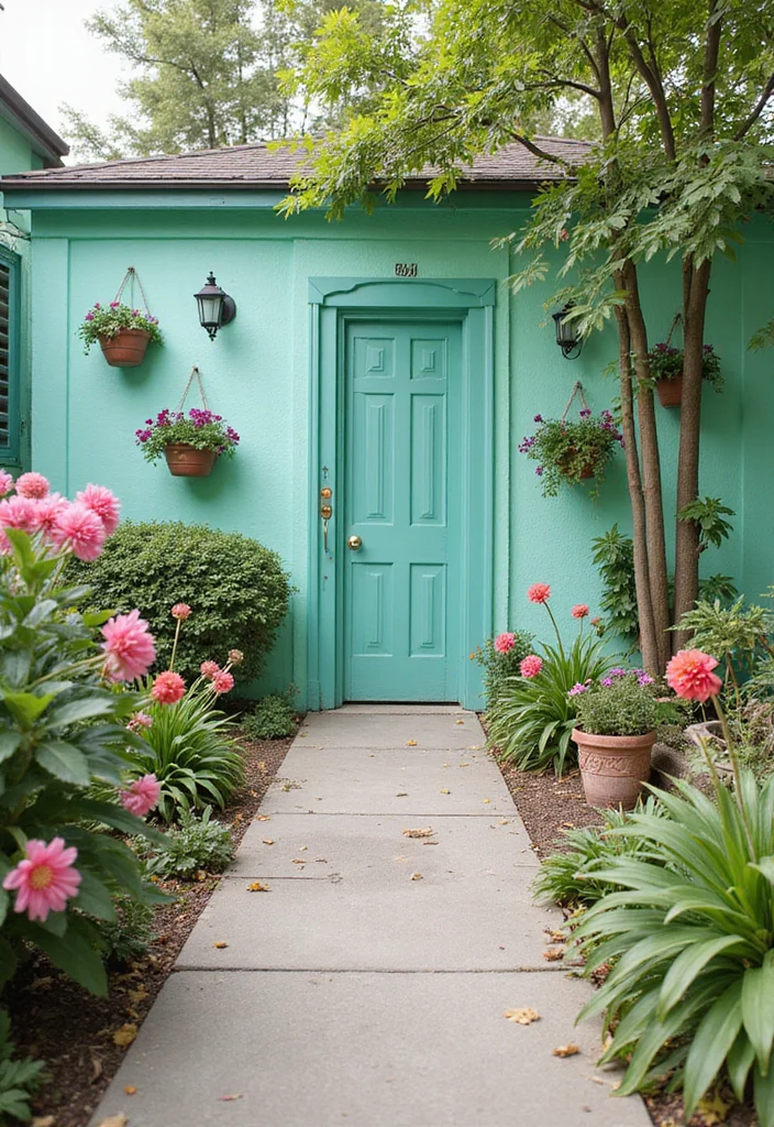 12 Backyard Wall Color Ideas for Fresh Outdoor Style - 11. Pastel Mint