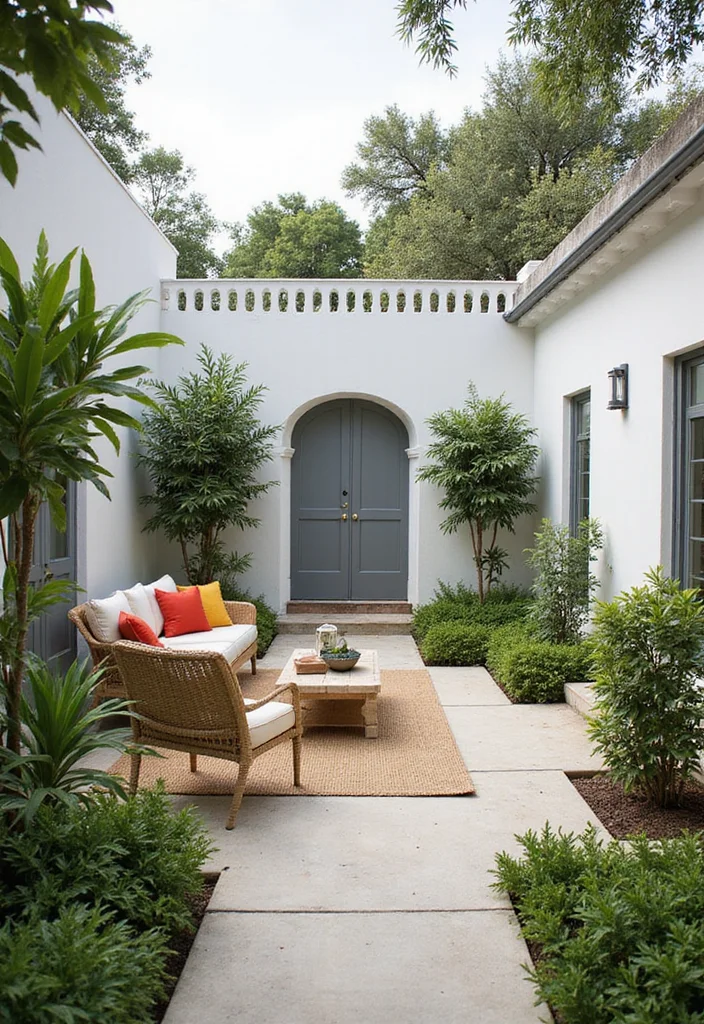 12 Backyard Wall Color Ideas for Fresh Outdoor Style - 9. Classic White