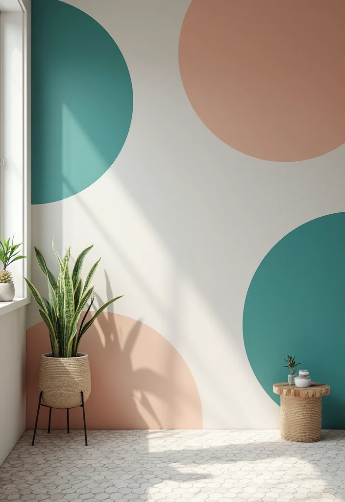 12 Bathroom Mural Ideas for Bold Artistic Walls - 3. Geometric Patterns