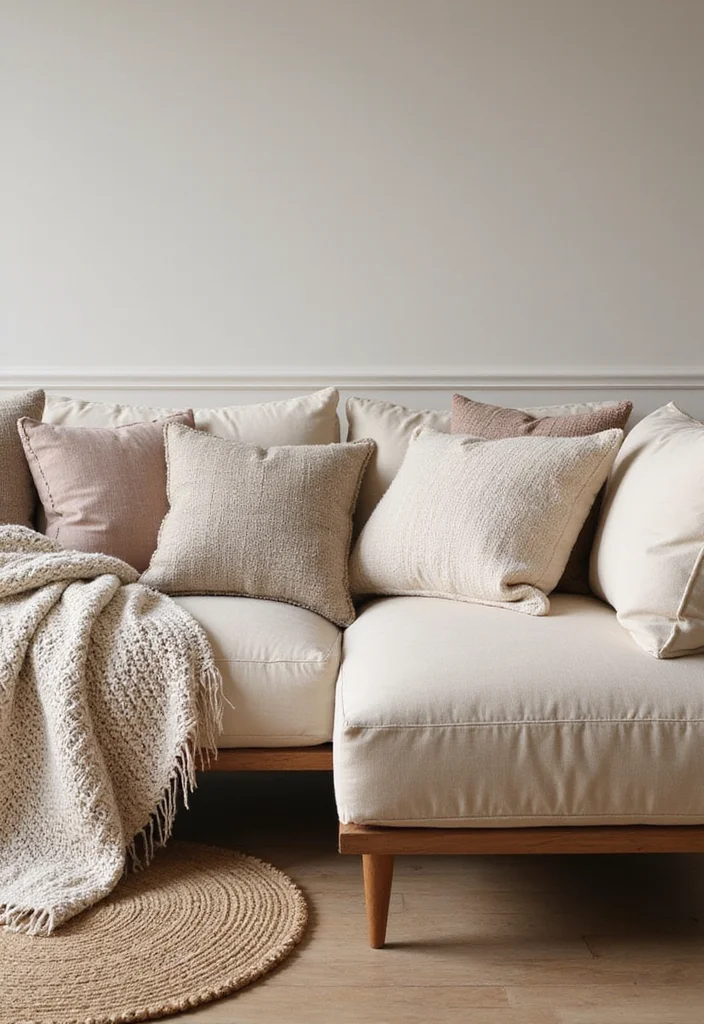 12 Beige Sectional Living Room Ideas for Spacious Cozy Seating - 1. Layering Textures for Depth