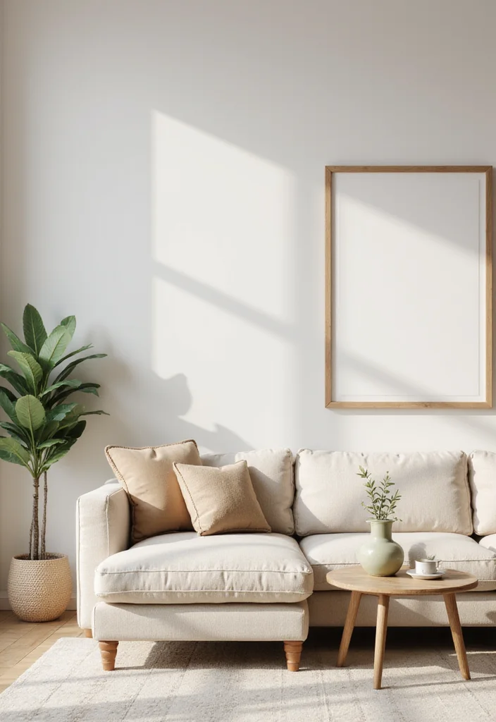 12 Beige Sectional Living Room Ideas for Spacious Cozy Seating - 2. Minimalist Accent Colors