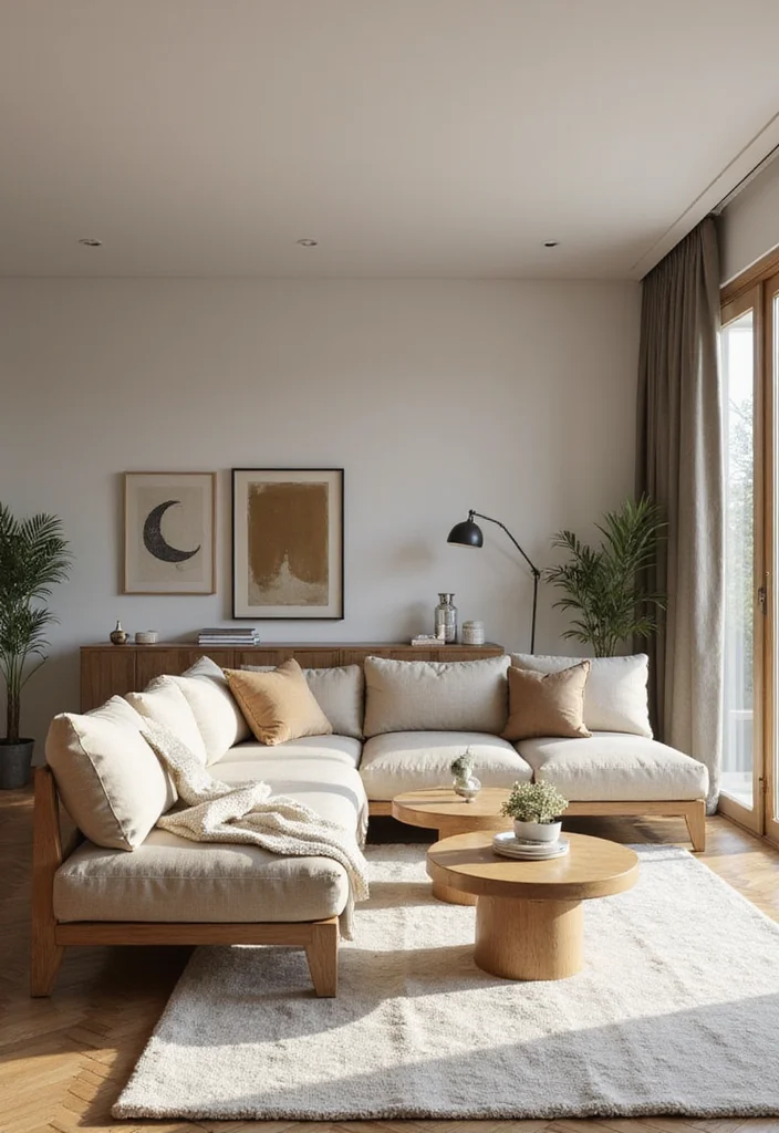 12 Beige Sectional Living Room Ideas for Spacious Cozy Seating - 3. Open-Concept Flow