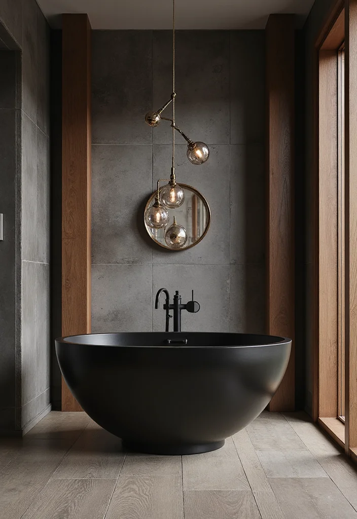 12 Black and Brown Bathroom Ideas for Warm Modern Contrast - 10. Freestanding Bathtubs