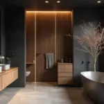 12 Black and Brown Bathroom Ideas for Warm Modern Contrast