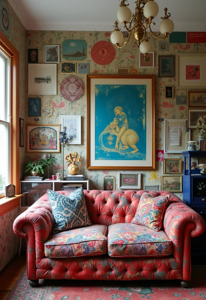 12 Chesterfield Sofa Living Room Ideas for Classic Elegant Style - 9. Eclectic Mix and Match