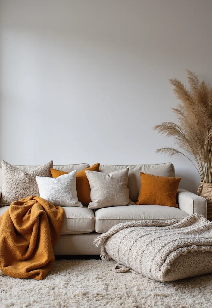 12 Comfortable Living Room Ideas for Relaxed Everyday Living - 2. Layered Textures for Comfort