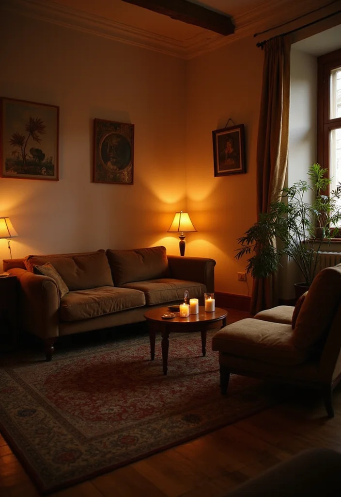 12 Comfortable Living Room Ideas for Relaxed Everyday Living - 4. Warm Lighting Elements