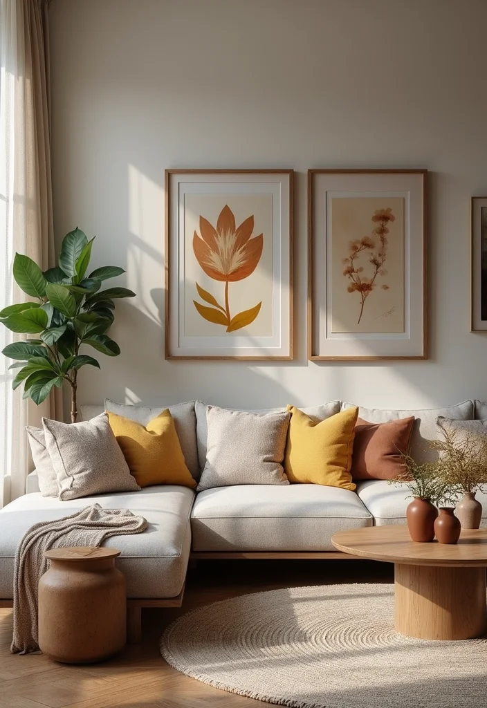 12 Comfortable Living Room Ideas for Relaxed Everyday Living - 9. Artistic Accents