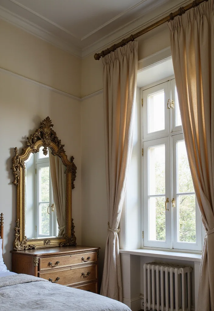 12 Coquette Bedroom Ideas for Soft Romantic Details - 10. Vintage Mirror Accents