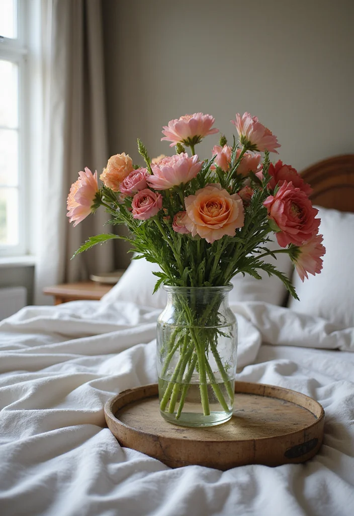 12 Coquette Bedroom Ideas for Soft Romantic Details - 11. Floral Arrangements