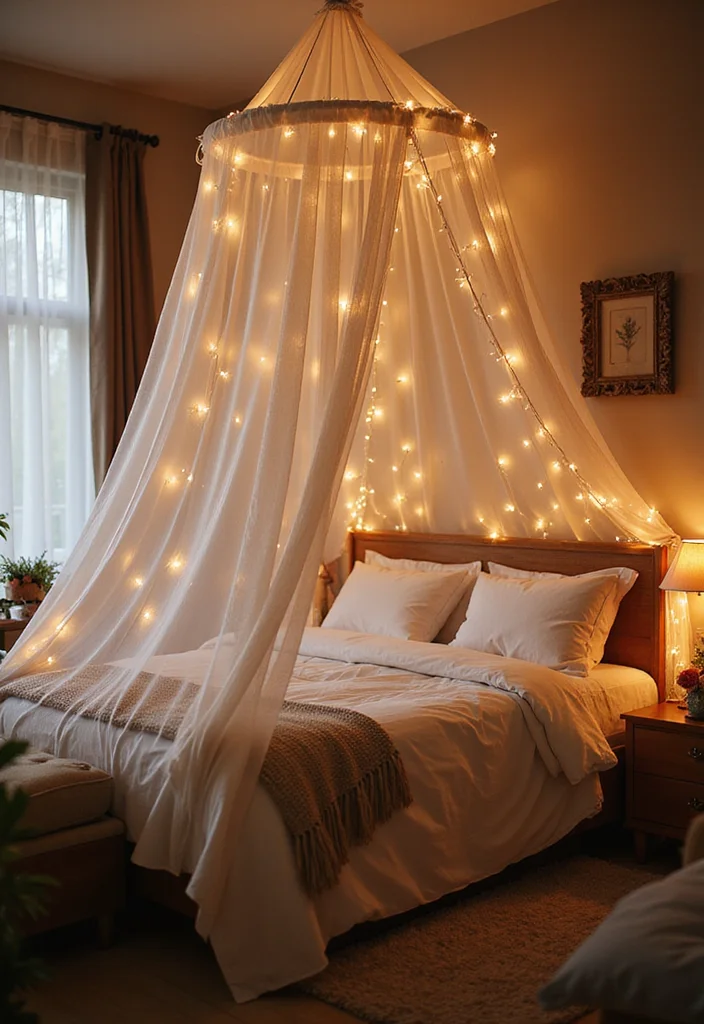 12 Coquette Bedroom Ideas for Soft Romantic Details - 2. Romantic Bed Canopies