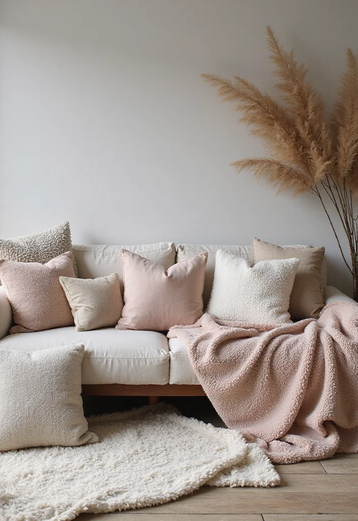 12 Coquette Bedroom Ideas for Soft Romantic Details - 5. Cozy Textiles Everywhere