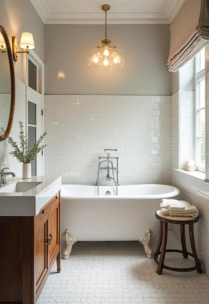 12 Cream Bathroom Ideas for Soft Timeless Warmth - 1. Vintage Subway Tiles