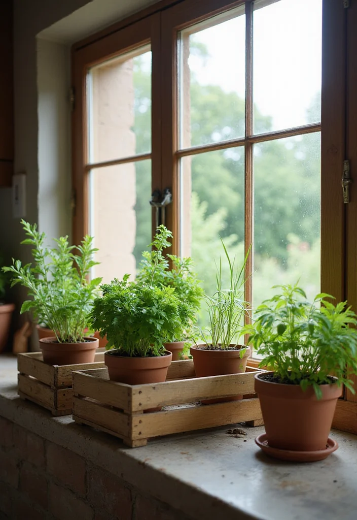 12 English Cottage Kitchen Ideas for Charming Vintage Comfort - 11. Herbs and Plants