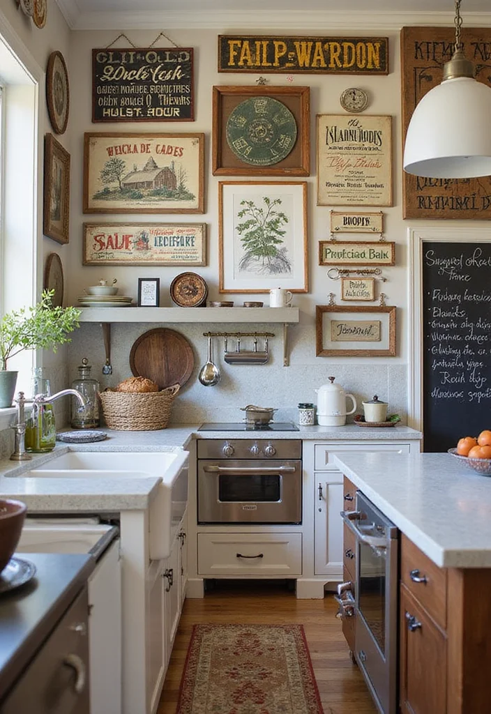 12 English Cottage Kitchen Ideas for Charming Vintage Comfort - 12. Charming Wall Decor
