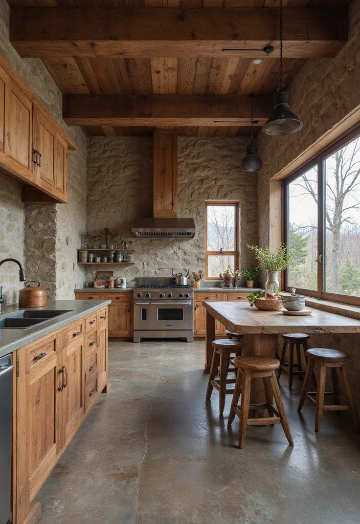 12 English Cottage Kitchen Ideas for Charming Vintage Comfort - 7. Natural Materials Everywhere