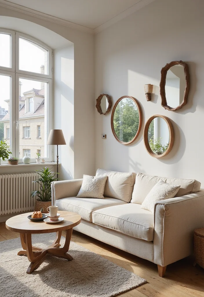 12 Extra Living Room Space Ideas for Better Functionality - 8. Use Mirrors Wisely