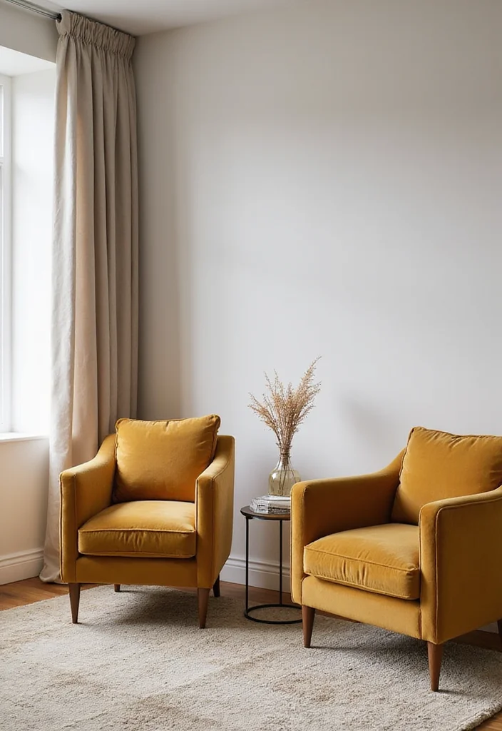 12 Gold Living Room Decor Ideas for Warm Stylish Accents - 3. Gold Accent Chairs