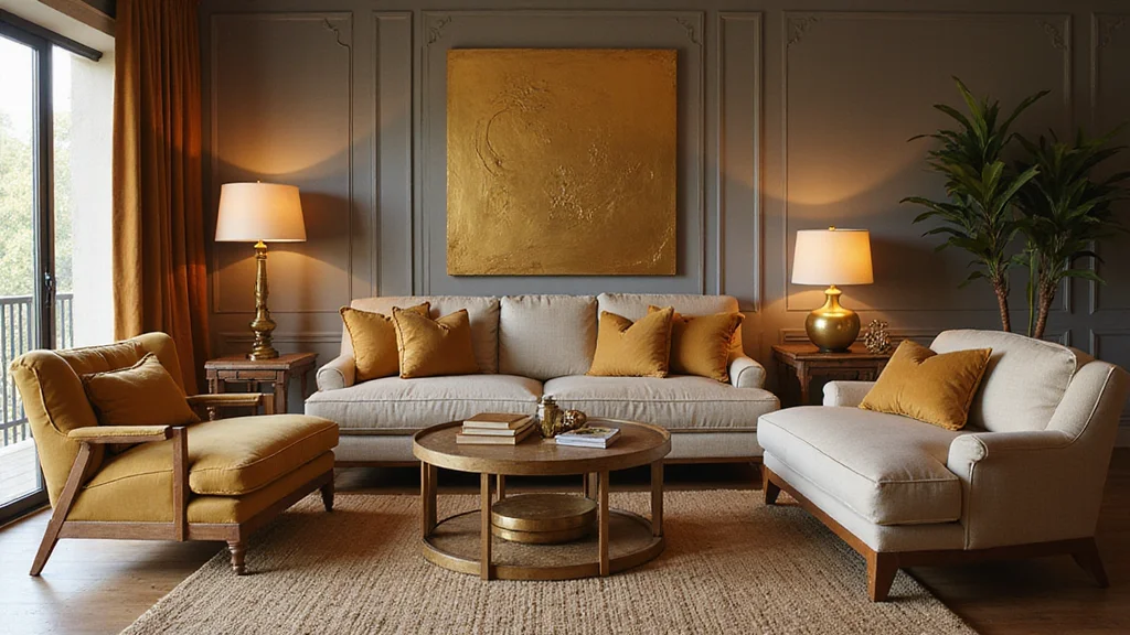 12 Gold Living Room Decor Ideas for Warm Stylish Accents