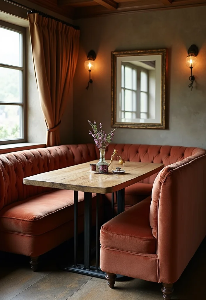 12 Kitchen Booth Ideas for Cozy Built-In Seating - 6. Upholstered Comfort
