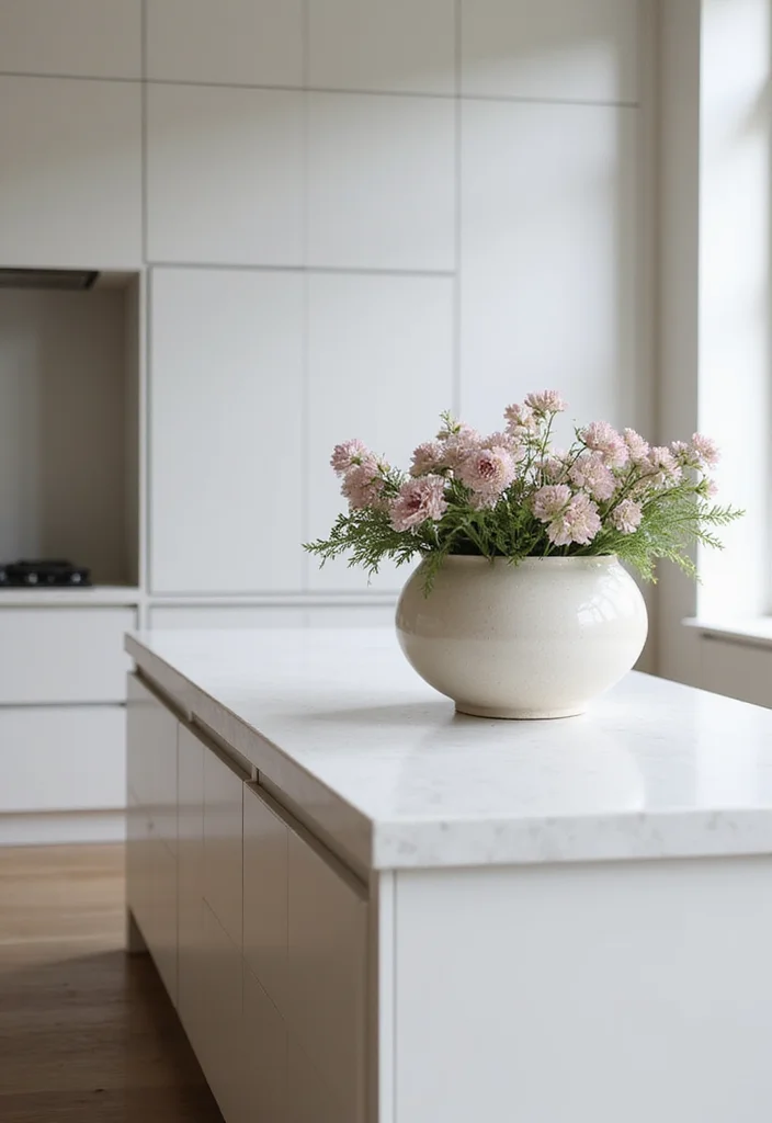 12 Kitchen Island Styling Ideas for a Polished Finished Look 23 12 Kitchen Island Styling Ideas for a Polished Finished Look - 3. Minimalist Centerpiece