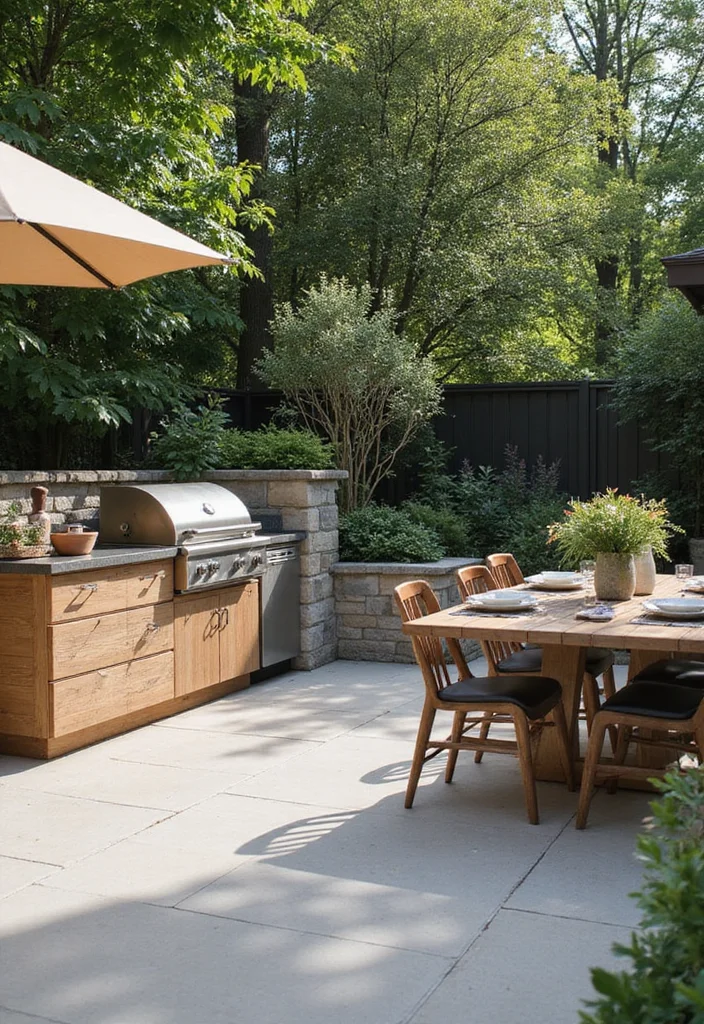 12 Kitchen Island Table Ideas for Flexible Dining Space - 12. Outdoor-Ready Kitchen Islands