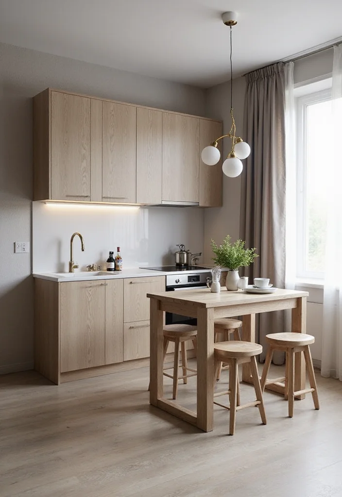 12 Micro Kitchen Ideas for Efficient Tiny Layouts - 3. Foldable Furniture for Versatile Spaces